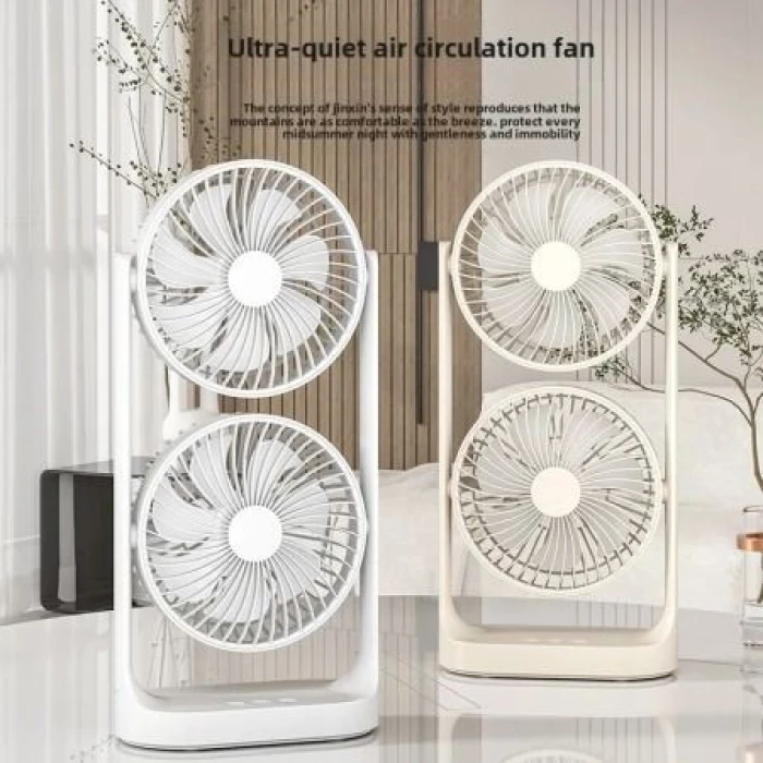 Double Head Rechargeable Fan